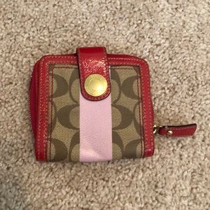 Coach pink wallet
